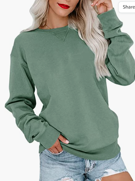 Womens Casual Long Sleeve Sweatshirt