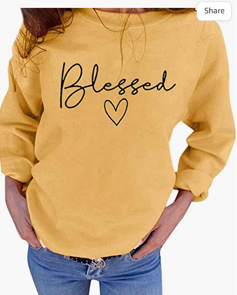 Sweatshirt for Women Letter Print Lightweight Thanksgiving Pullover Tops Blouse