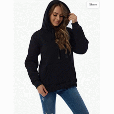 Winter Warm Fleece Sherpa Lined Pullover Hooded Sweatshirt
