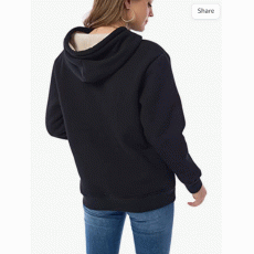 Winter Warm Fleece Sherpa Lined Pullover Hooded Sweatshirt