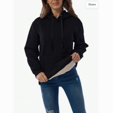 Winter Warm Fleece Sherpa Lined Pullover Hooded Sweatshirt
