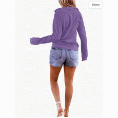 Women's Long Sleeve Sweatshirt Solid Stylish 